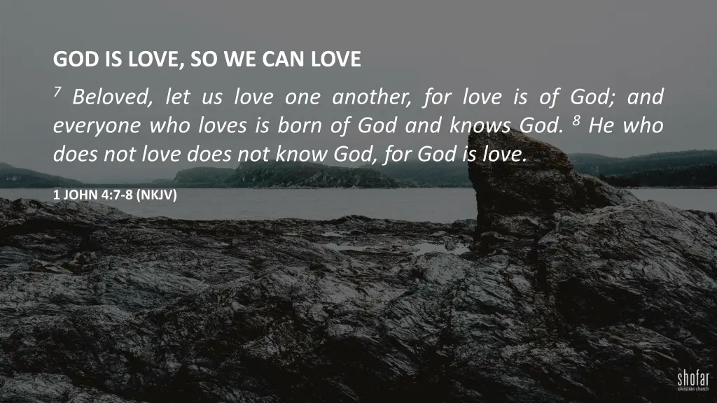 god is love so we can love