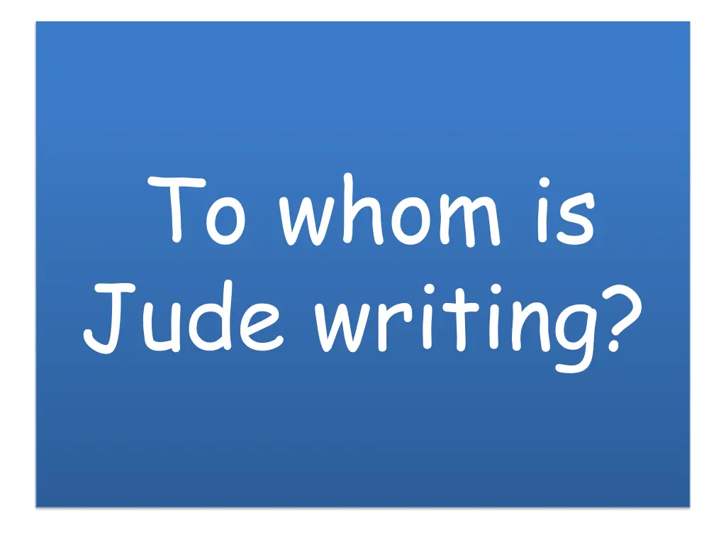 to whom is jude writing