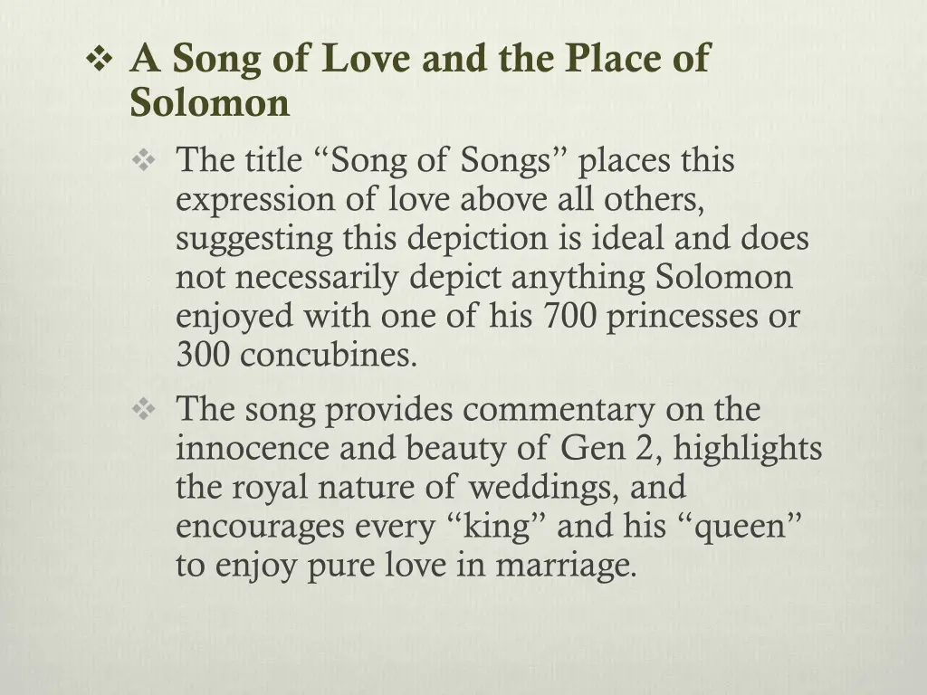 a song of love and the place of solomon the title