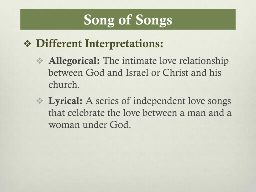 song of songs 1