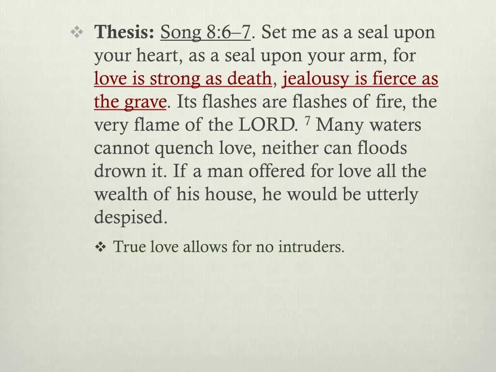 thesis song 8 6 7 set me as a seal upon your 1