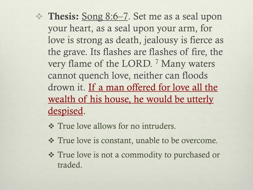 thesis song 8 6 7 set me as a seal upon your 3