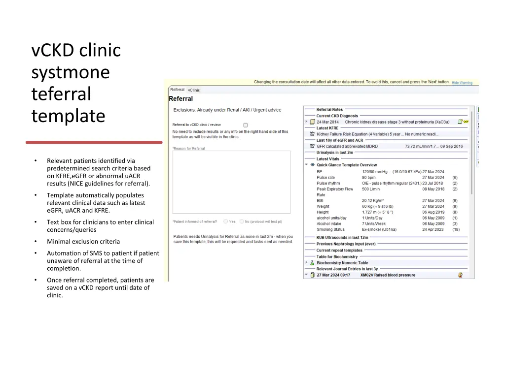 vckd clinic systmone teferral template