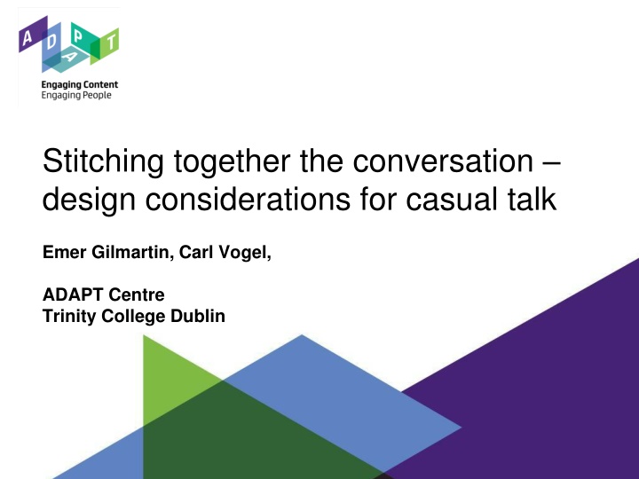 stitching together the conversation design