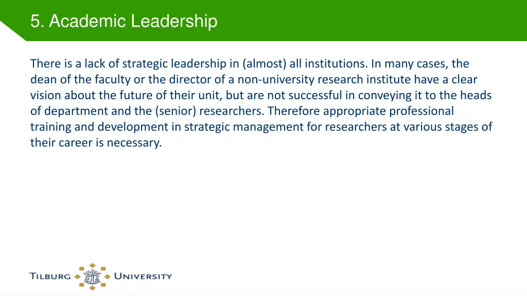 5 academic leadership