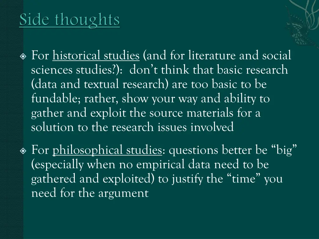 for historical studies and for literature