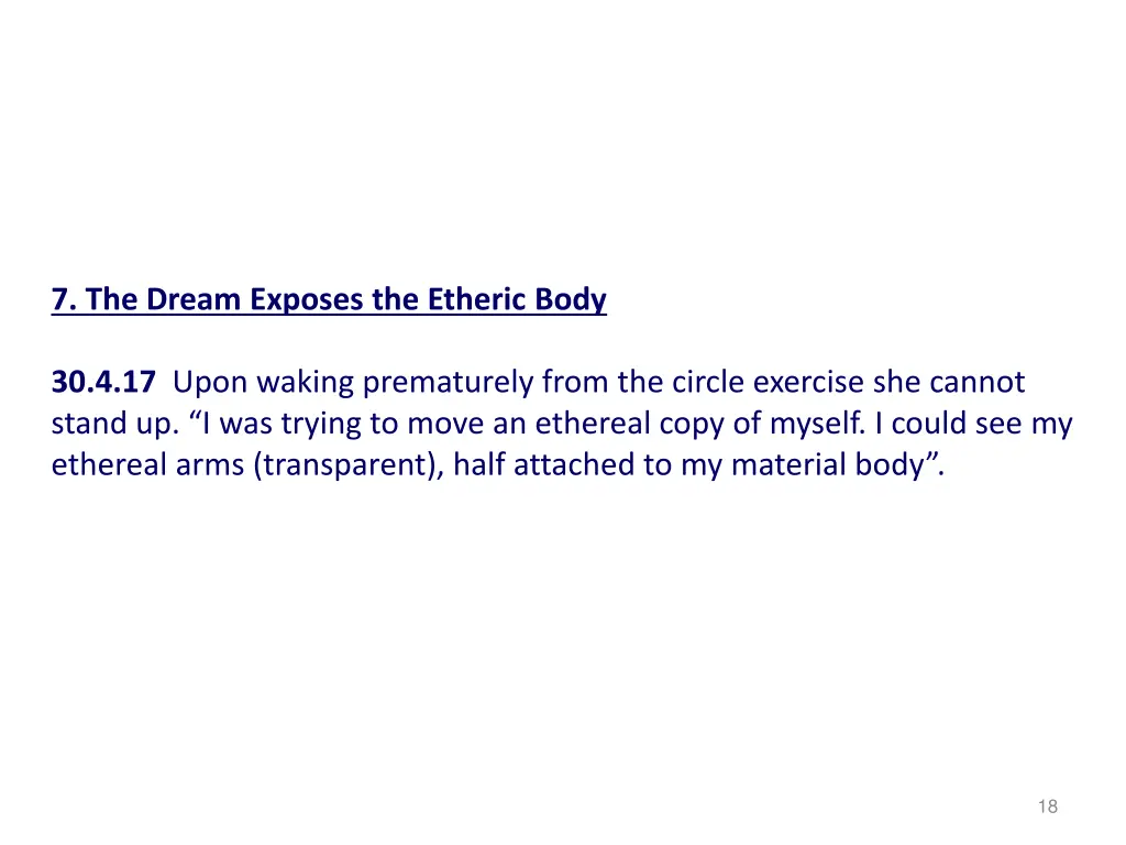 7 the dream exposes the etheric body