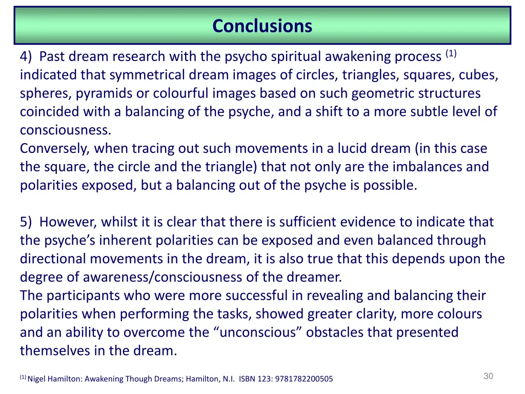 conclusions 1