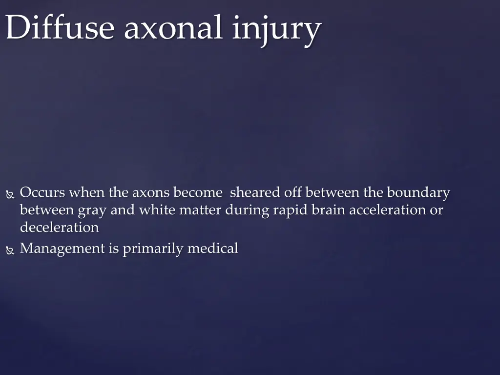 diffuse axonal injury