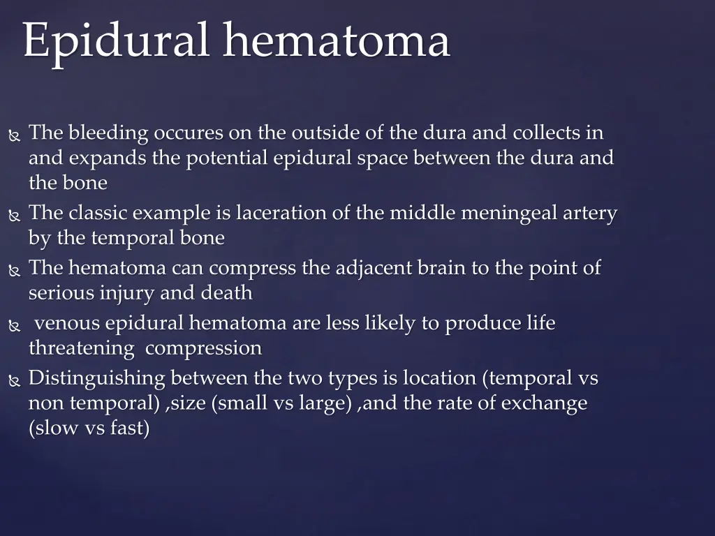 epidural hematoma