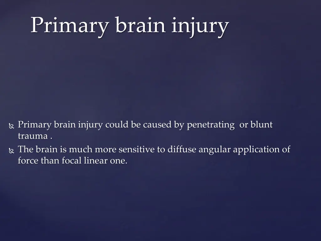 primary brain injury