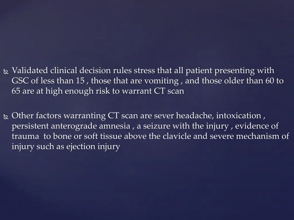 validated clinical decision rules stress that