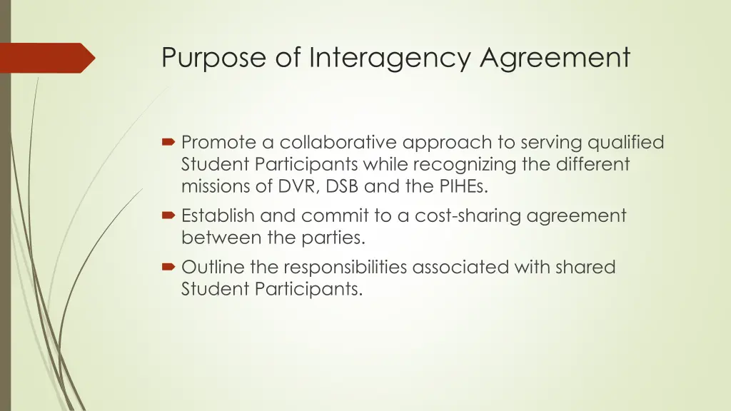 purpose of interagency agreement