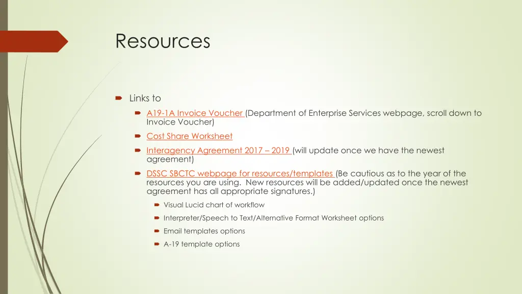 resources