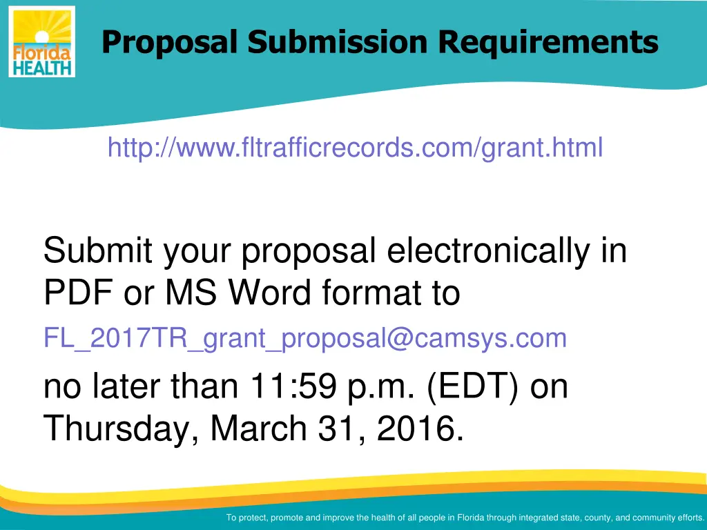 proposal submission requirements