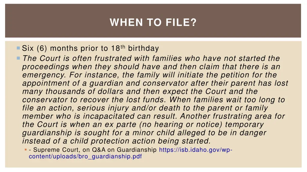 when to file