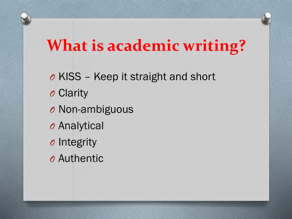 what is academic writing