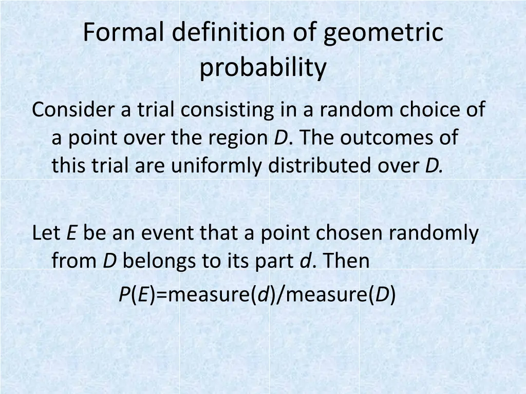 formal definition of geometric probability