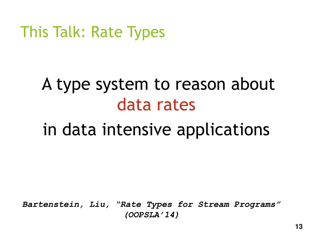 this talk rate types