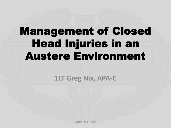 management of closed management of closed head