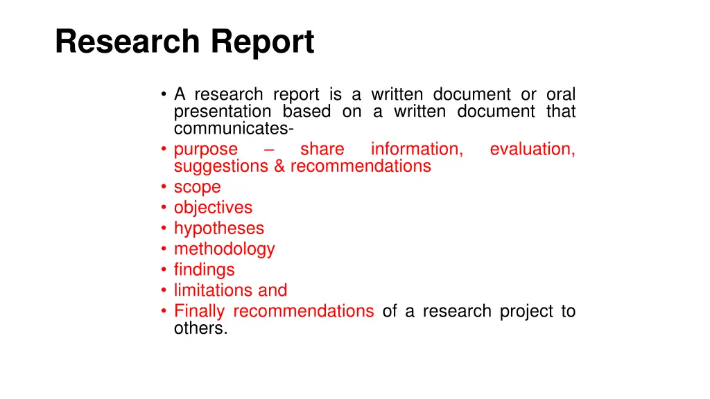 research report