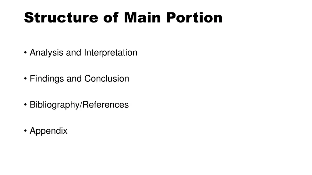 structure of main portion