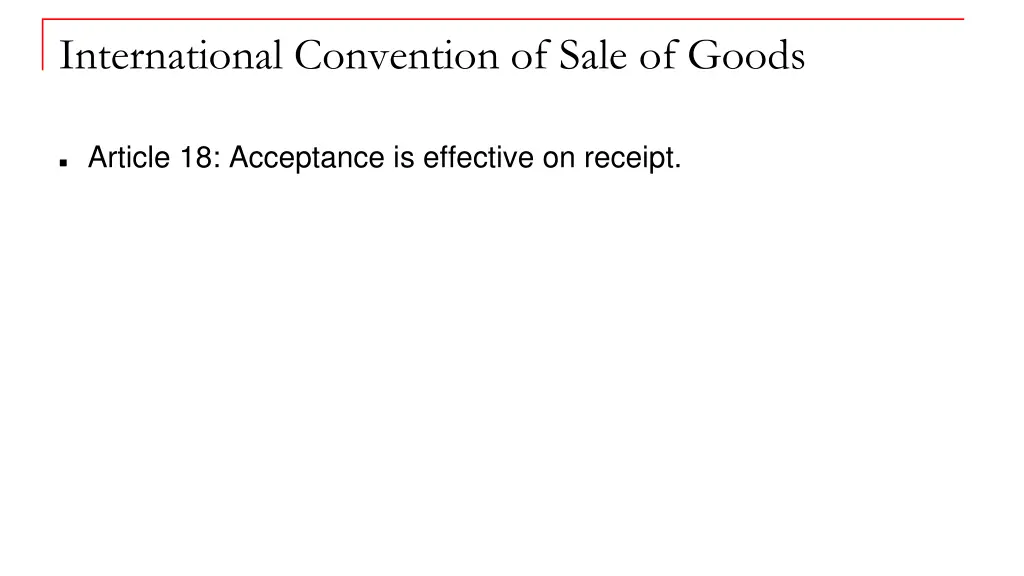 international convention of sale of goods