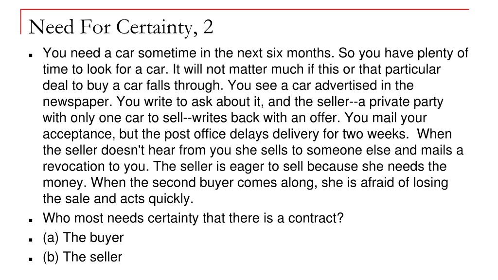 need for certainty 2