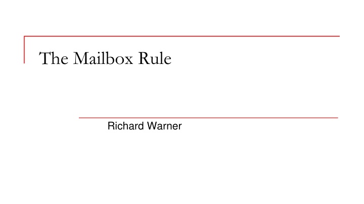 the mailbox rule