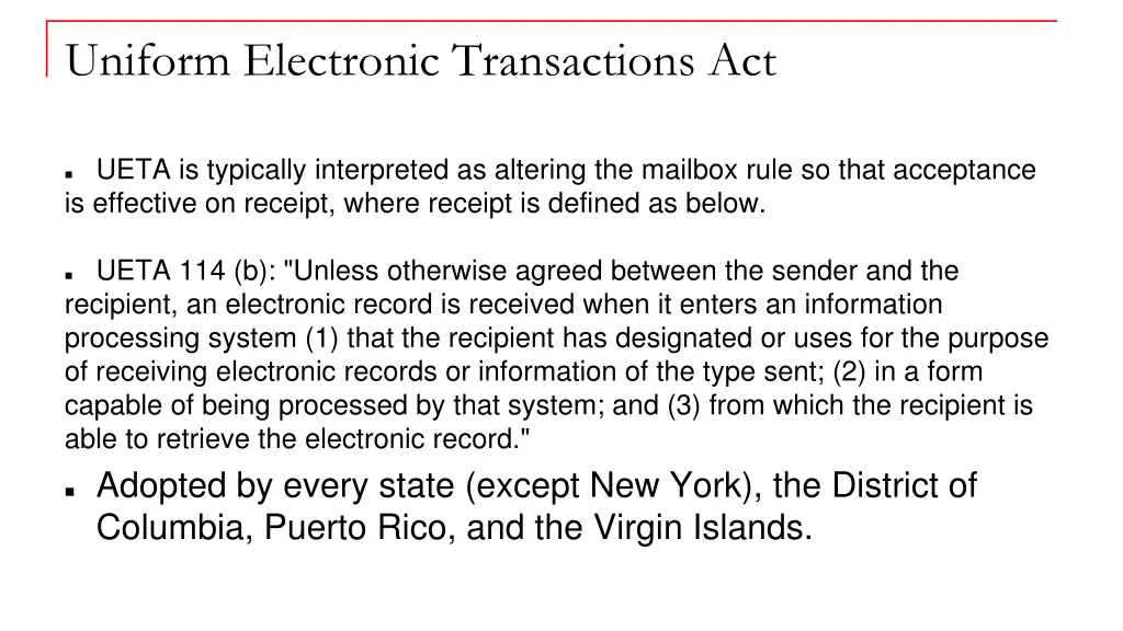 uniform electronic transactions act