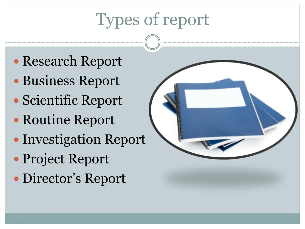 types of report