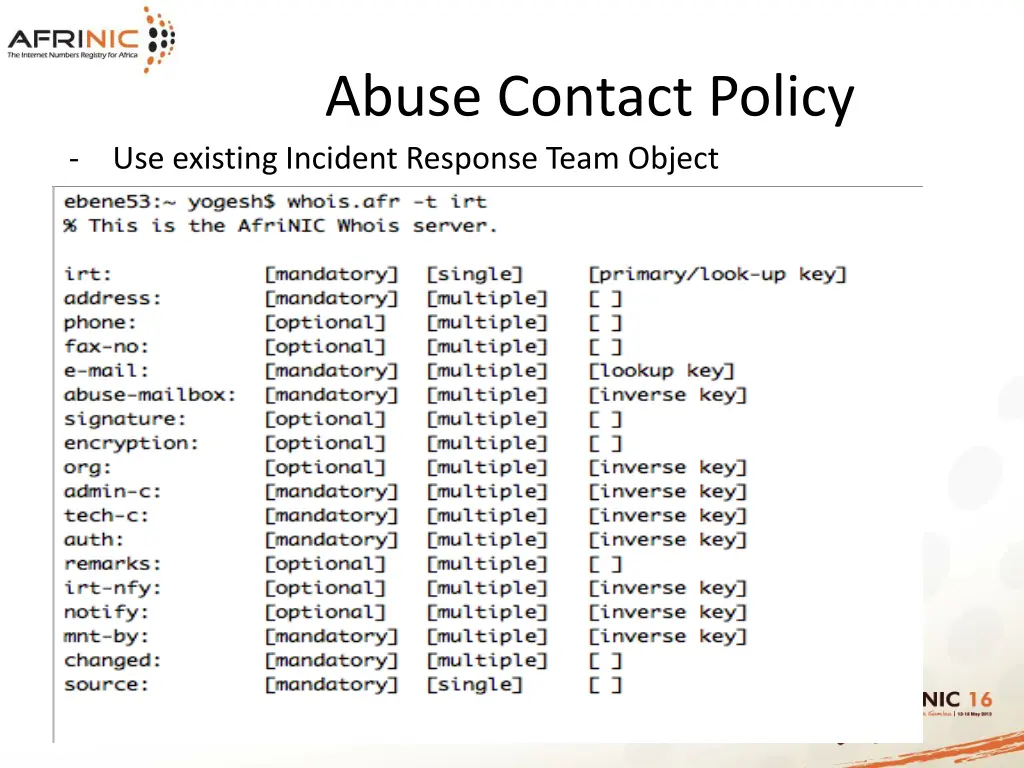 abuse contact policy use existing incident