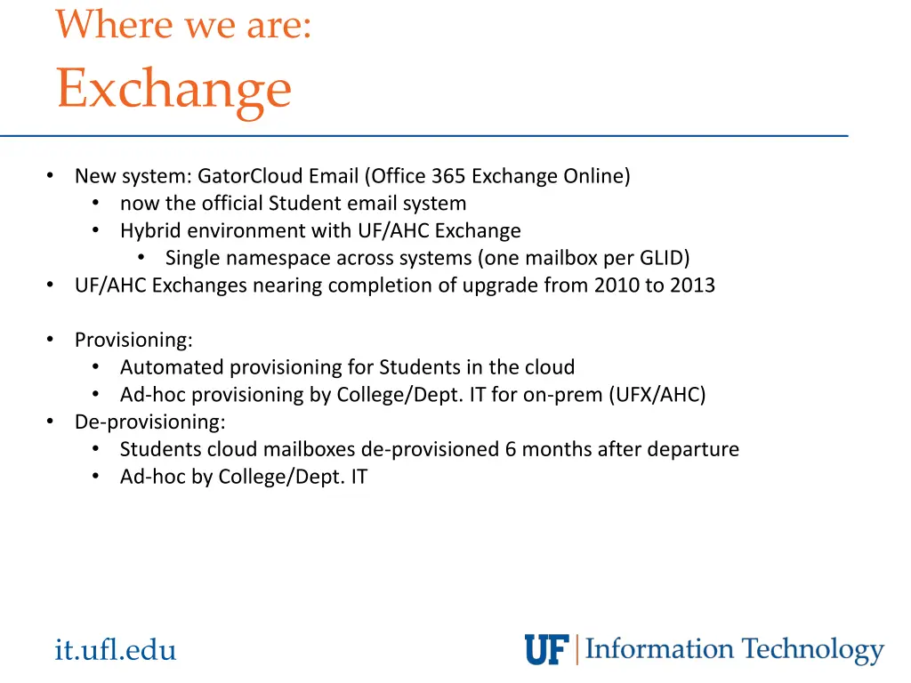 where we are exchange