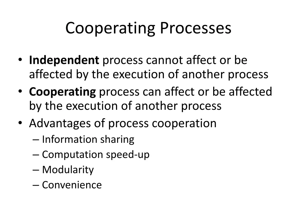 cooperating processes