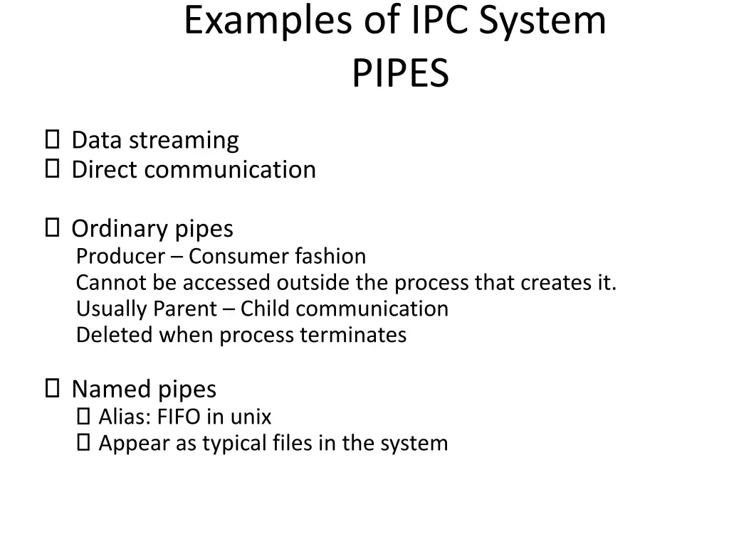 examples of ipc system pipes