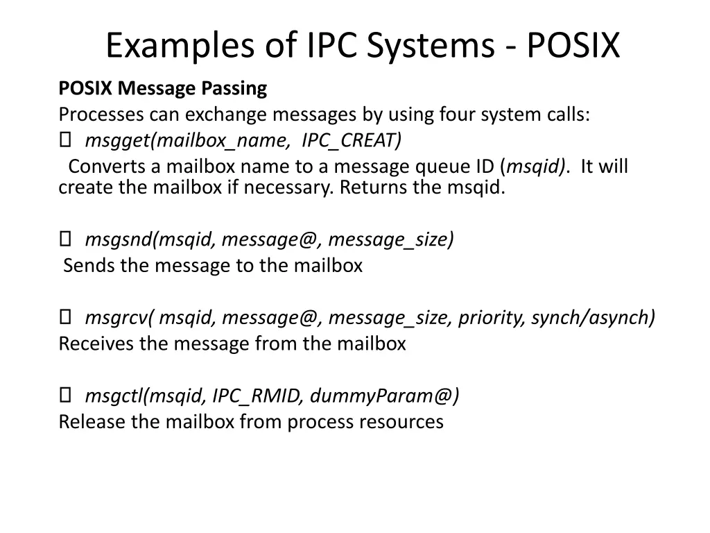 examples of ipc systems posix