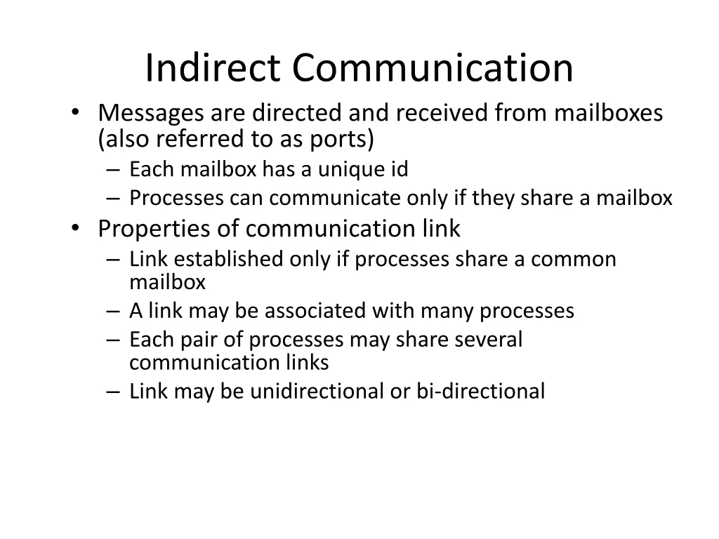 indirect communication messages are directed