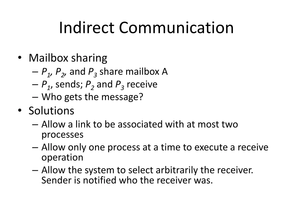 indirect communication