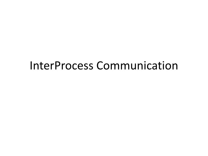 interprocess communication