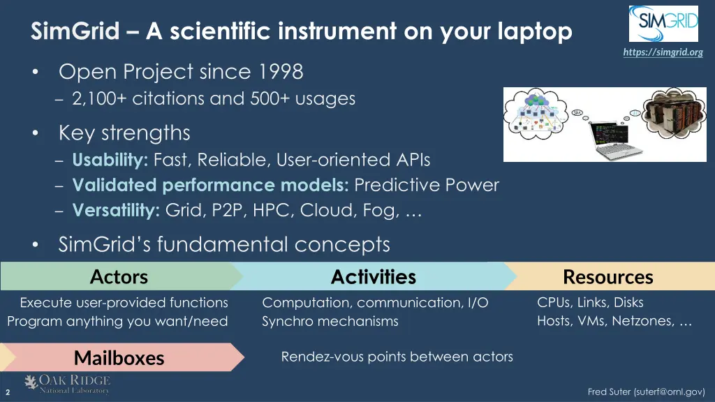 simgrid a scientific instrument on your laptop