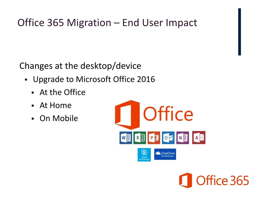 office 365 migration end user impact 2