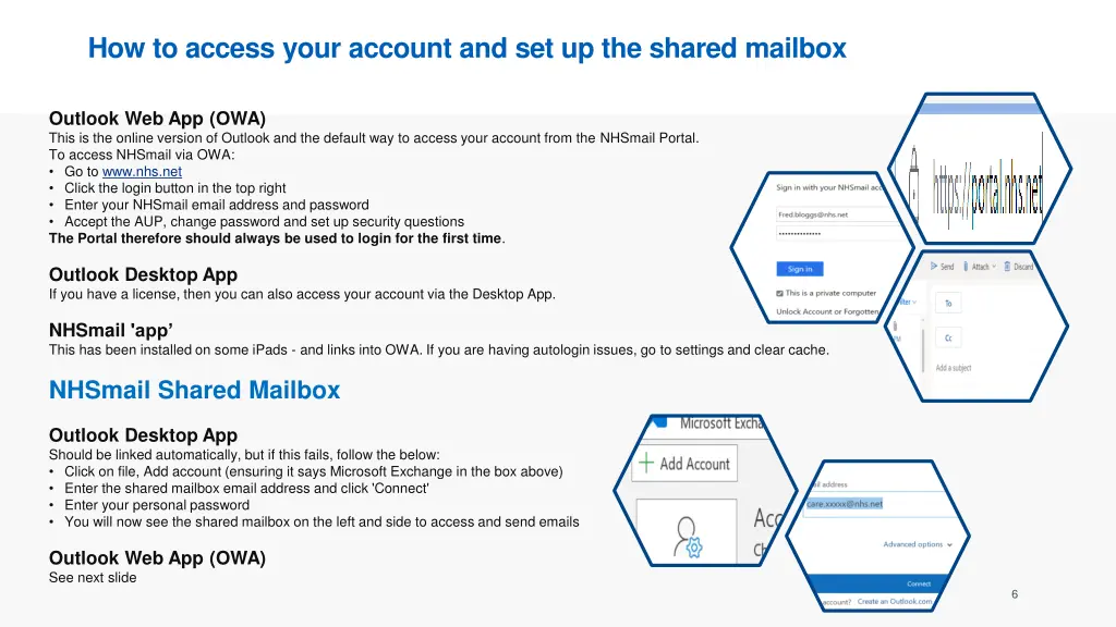 how to access your account and set up the shared