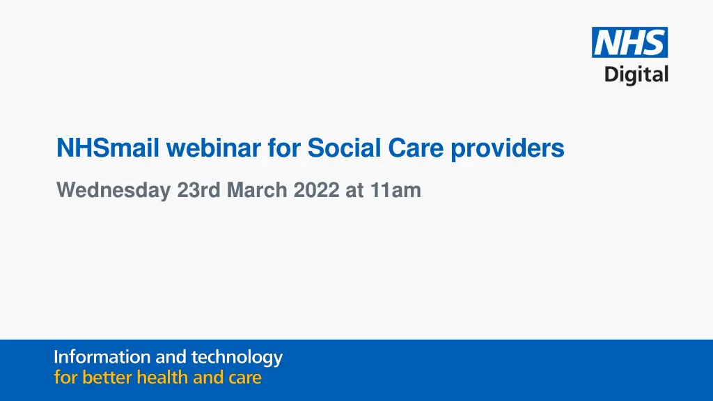 nhsmail webinar for social care providers