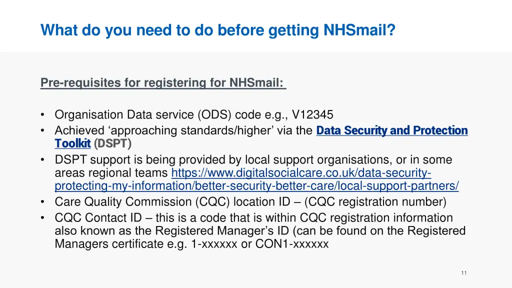 what do you need to do before getting nhsmail