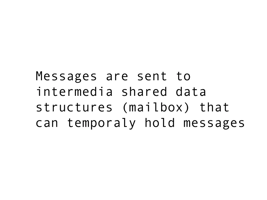 messages are sent to intermedia shared data