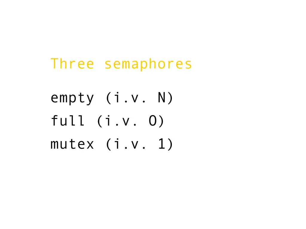 three semaphores