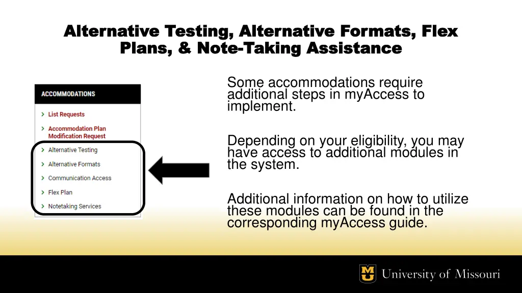 alternative testing alternative formats flex