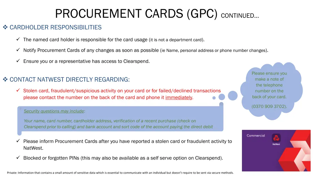 procurement cards gpc continued cardholder