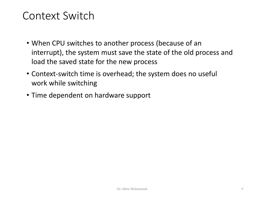 context switch