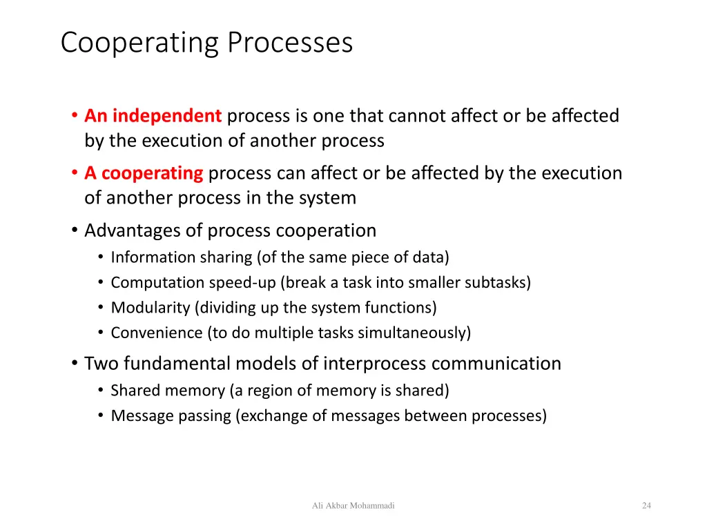 cooperating processes